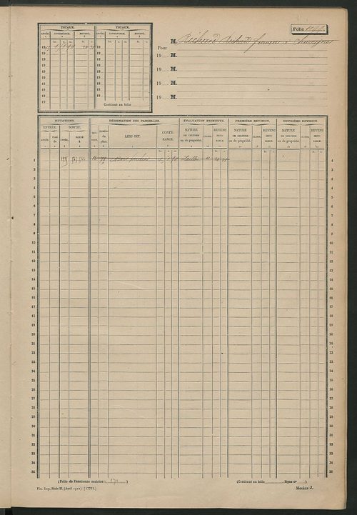Matrice des propriétés non bâties, fol. 493 à 912.