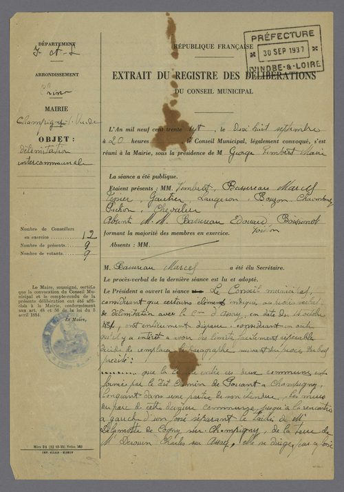 Champigny-sur-Veude (1831, 1937)