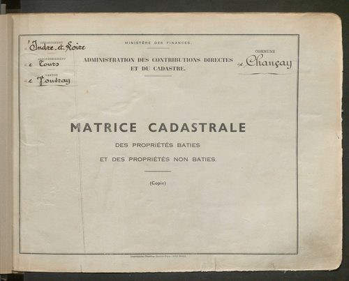 Table des comptes de la matrice. Comptes actifs personnes morales et A - C.