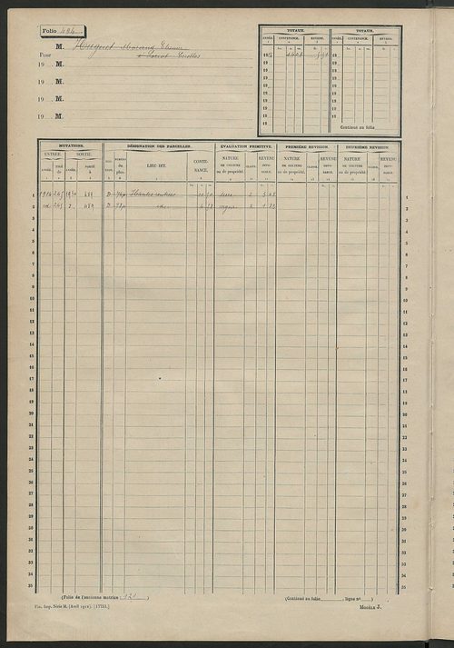 Matrice des propriétés non bâties, fol. 493 à 642.