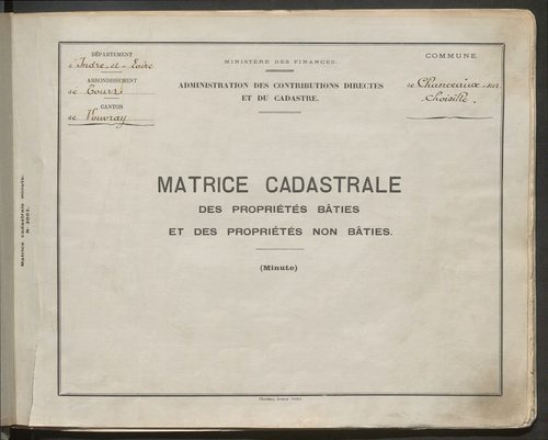 Table des comptes de la matrice. Comptes actifs personnes morales et A - F.