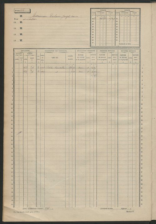 Matrice des propriétés non bâties, fol. 501 à 1001.