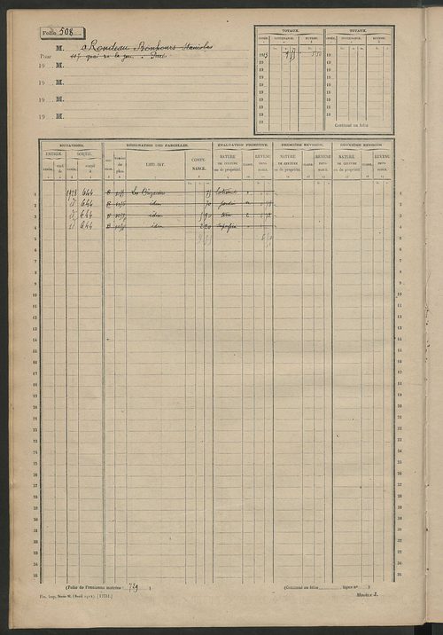 Matrice des propriétés non bâties, fol. 493 à 781.