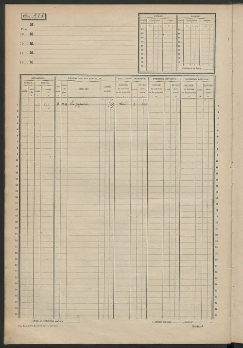 Matrice des propriétés non bâties, fol. 493 à 781.