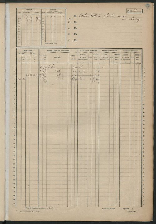 Matrice des propriétés non bâties, fol. 1 à 600.