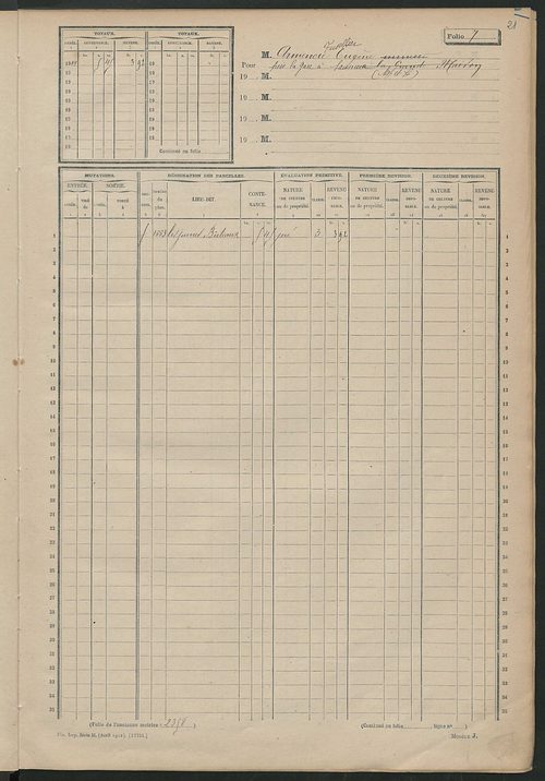 Matrice des propriétés non bâties, fol. 1 à 600.