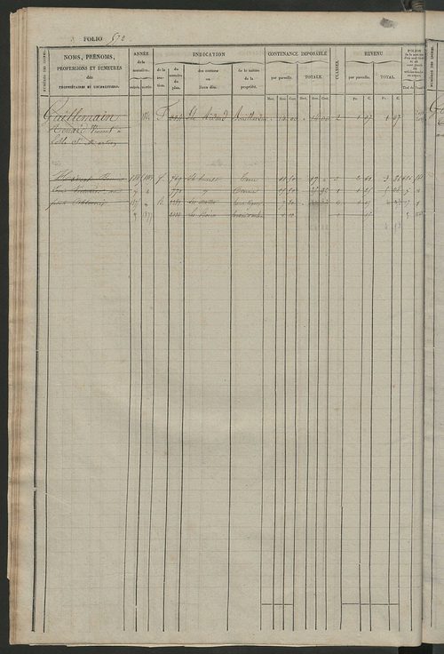 Matrice des propriétés foncières, fol. 561 à 1140.