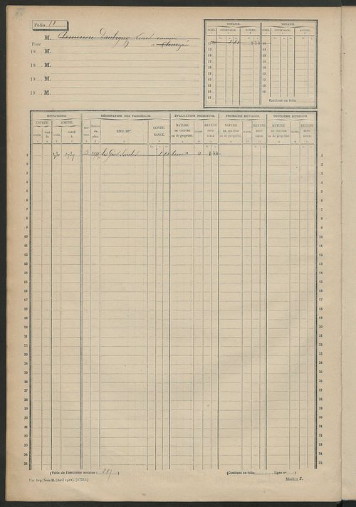 Matrice des propriétés non bâties, fol. 1 à 600.