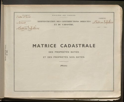 Table des comptes de la matrice. Comptes actifs personnes morales et A - Dh.