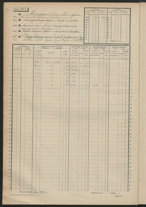 Matrice des propriétés non bâties, fol. 489 à 988.