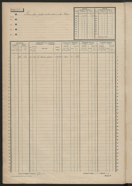 Matrice des propriétés non bâties, fol. 501 à 939.
