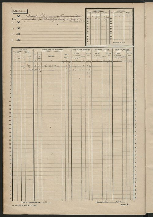 Matrice des propriétés non bâties, fol. 501 à 939.
