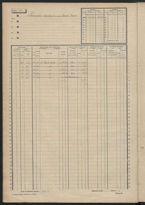 Matrice des propriétés non bâties, fol. 501 à 939.