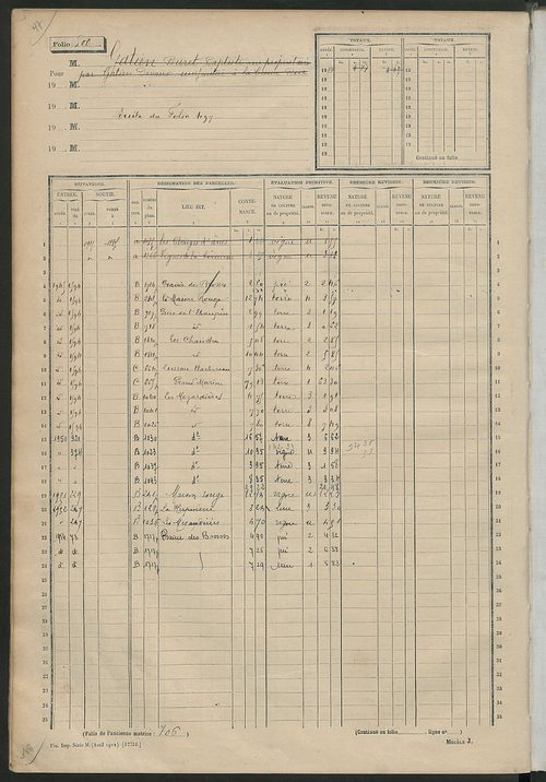 Matrice des propriétés non bâties, fol. 489 à 1084.