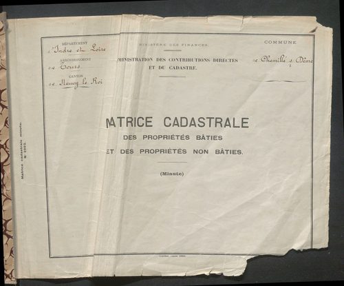 Table des comptes de la matrice. Comptes actifs personnes morales et A - G.