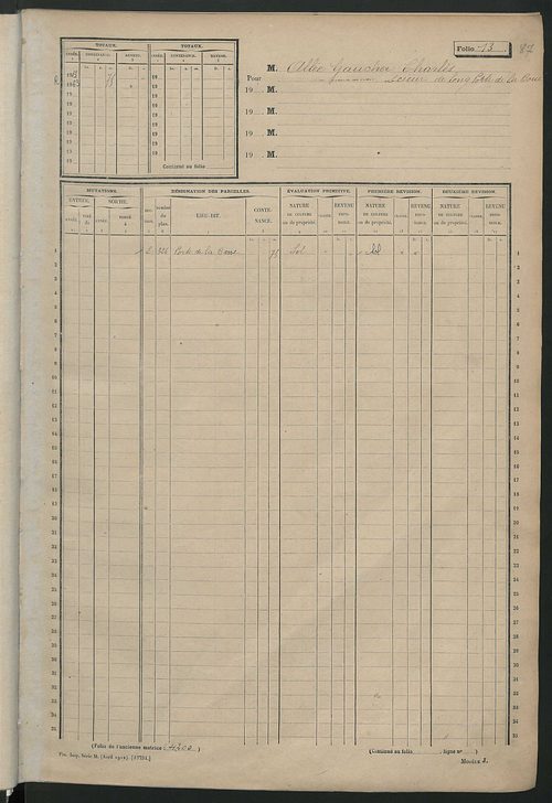 Matrice des propriétés non bâties, fol. 1 à 600.