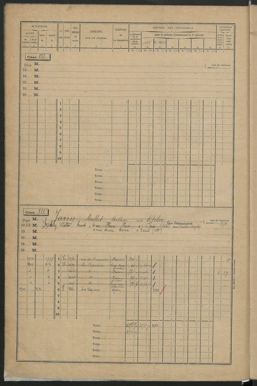 Matrice des propriétés bâties, cases 817 à 1814.