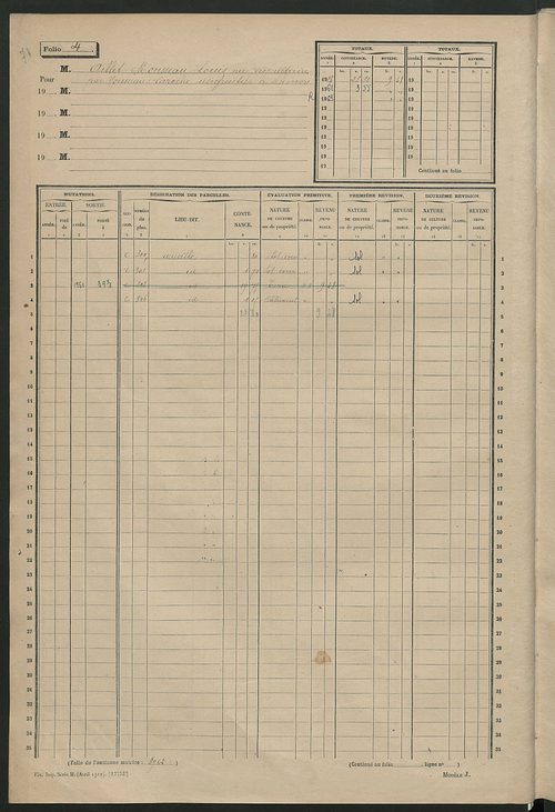 Matrice des propriétés non bâties, fol. 1 à 600.