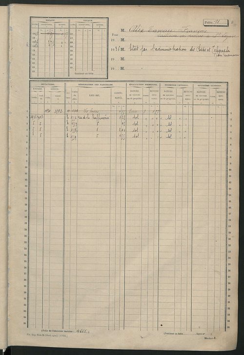 Matrice des propriétés non bâties, fol. 1 à 600.