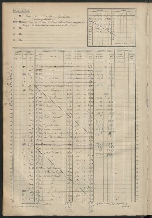 Matrice des propriétés non bâties, fol. 1801 à 2400.