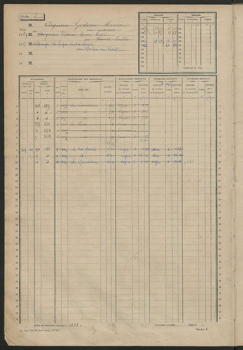 Matrice des propriétés non bâties, fol. 1 à 600.