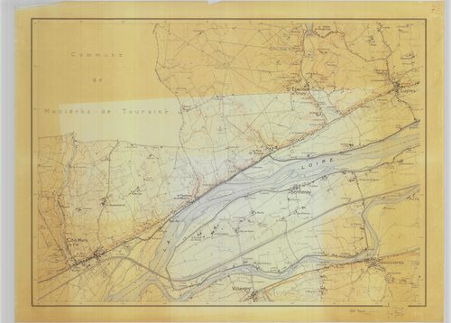 Groupement d'urbanisme de Tours, planche 7 : Berthenay, Cinq-Mars-la-Pile, Luynes, Saint-Étienne-de-Chigny, Savonnières (1963)