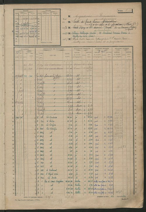 Matrice des propriétés non bâties, fol. 1 à 600.