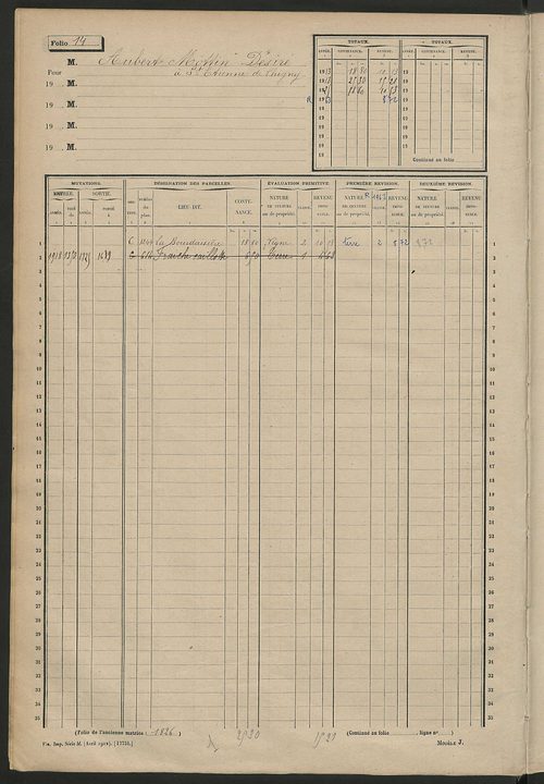 Matrice des propriétés non bâties, fol. 1 à 600.