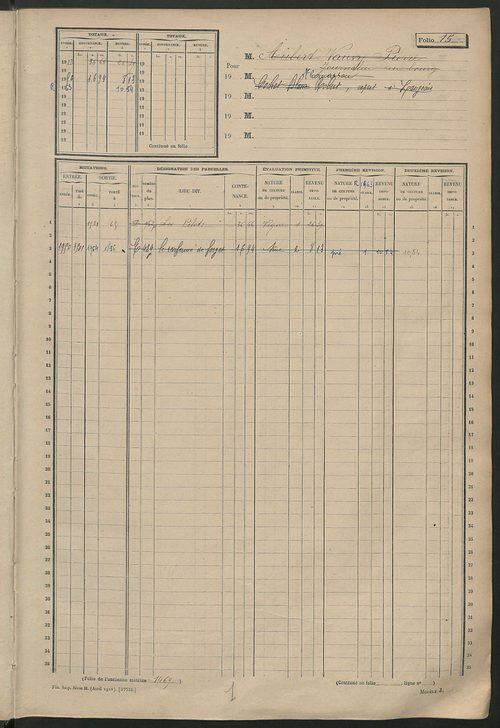 Matrice des propriétés non bâties, fol. 1 à 600.