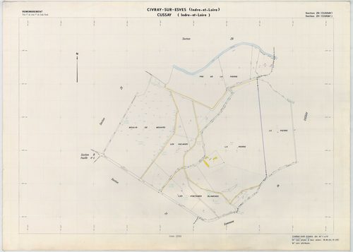 Section ZH, feuille unique avec extension sur Cussay