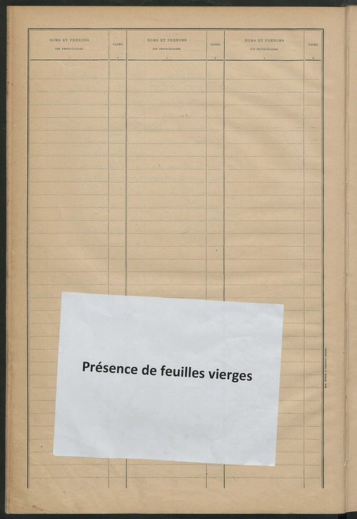 Matrice des propriétés bâties ; récapitulation ; table alphabétique des propriétaires.