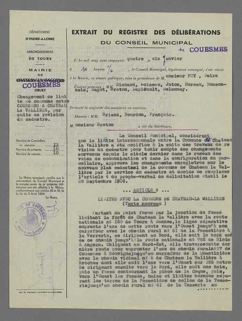 Couesmes (1806, 1937-1954)