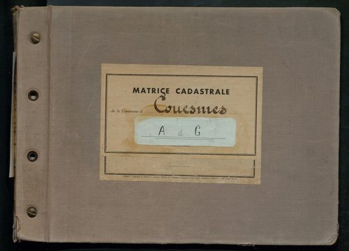Table des comptes de la matrice. Comptes actifs personnes morales et A - G.