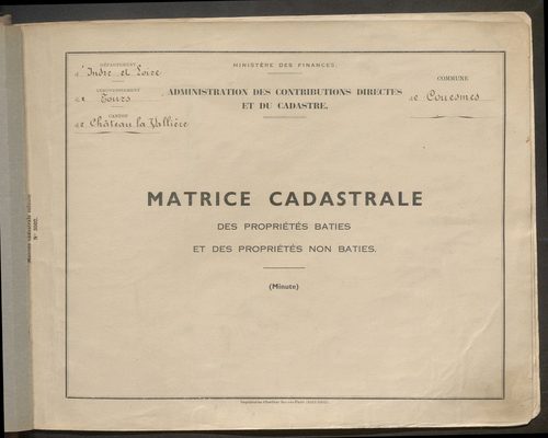 Table des comptes de la matrice. Comptes actifs personnes morales et A - G.