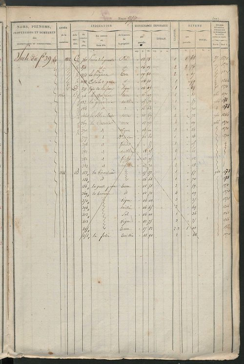 Matrice des propriétés foncières, fol. 917 à 1396.
