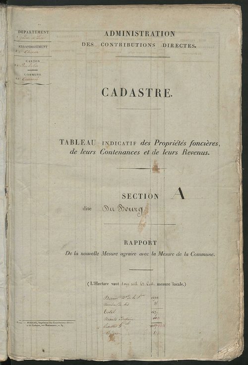 Etats de sections.