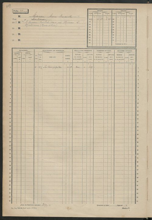 Matrice des propriétés non bâties, fol. 501 à 1048.