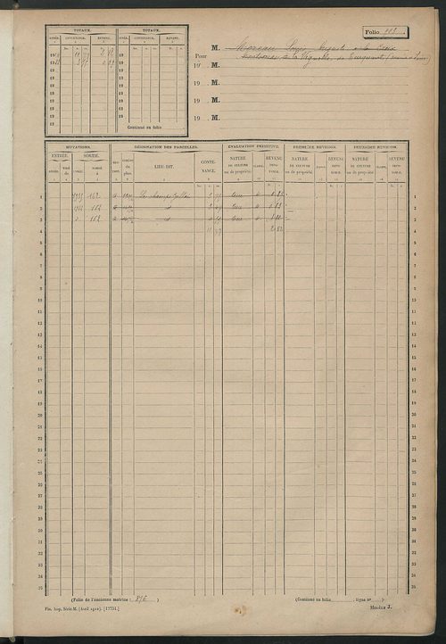 Matrice des propriétés non bâties, fol. 501 à 1048.