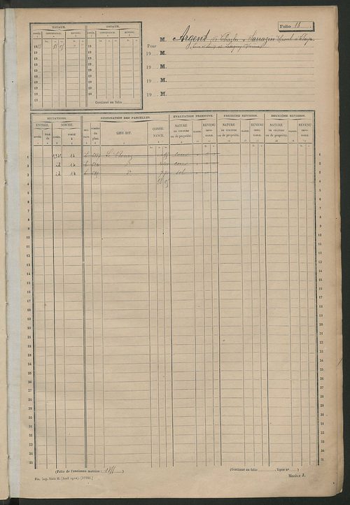 Matrice des propriétés non bâties, fol. 1 à 600.