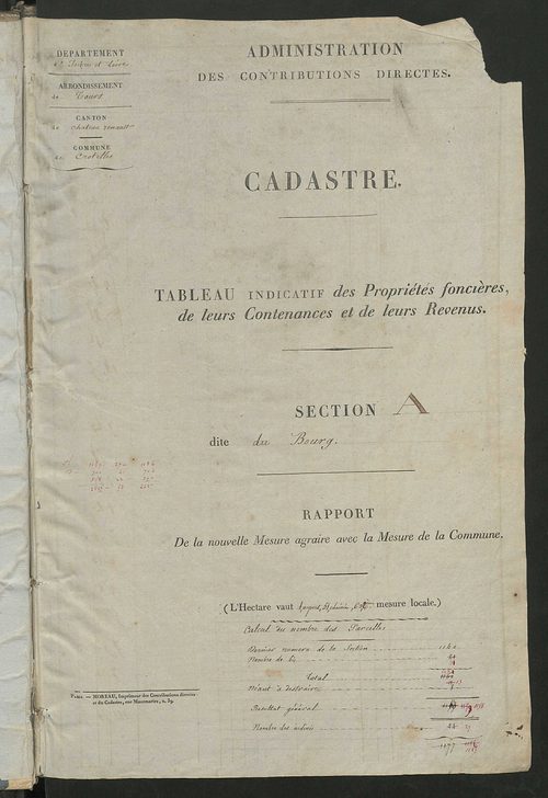 Etats de sections.