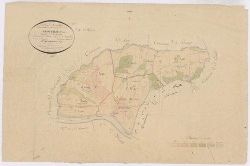 Tableau d'assemblage de Crouzilles (sections A, B et C)