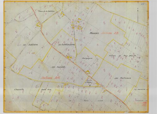Section AB et AR, feuille 23