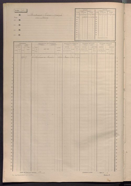 Matrice des propriétés non bâties, fol. 493 à 734.