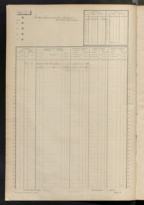 Matrice des propriétés non bâties, fol. 493 à 753.