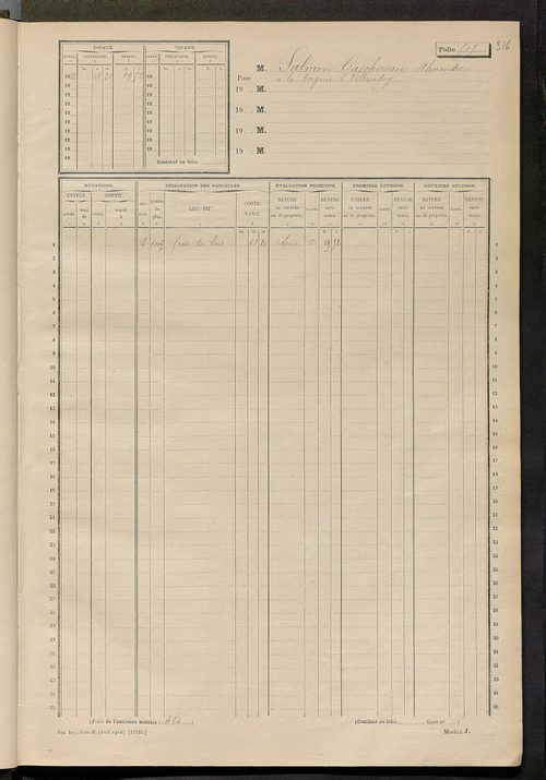 Matrice des propriétés non bâties, fol. 493 à 753.