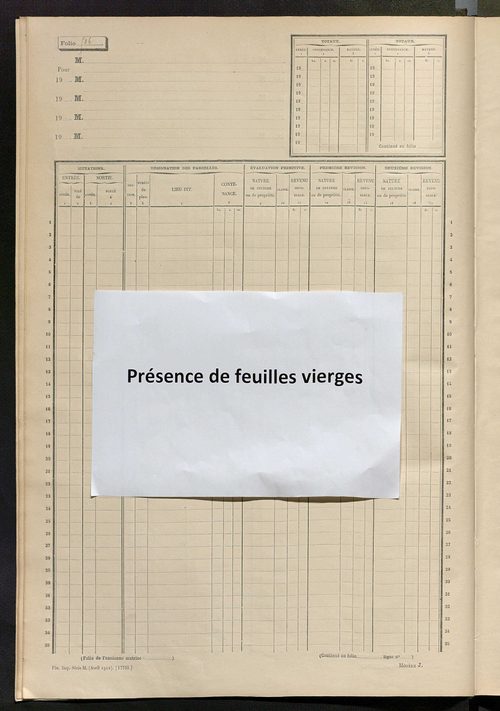 Matrice des propriétés non bâties, fol. 493 à 753.