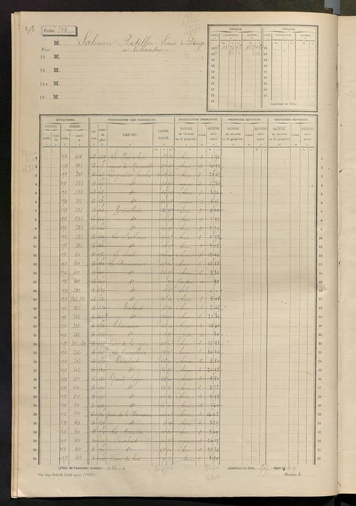 Matrice des propriétés non bâties, fol. 493 à 753.