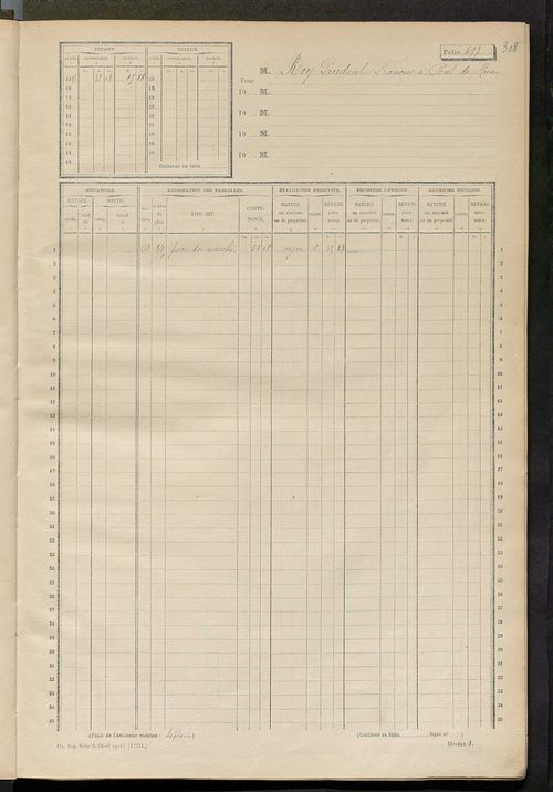 Matrice des propriétés non bâties, fol. 493 à 753.