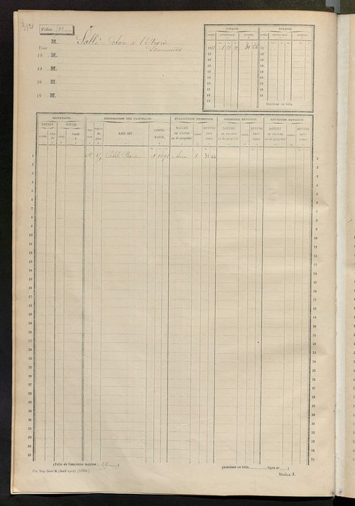 Matrice des propriétés non bâties, fol. 493 à 753.