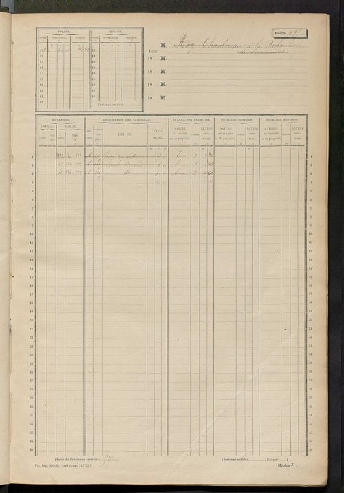 Matrice des propriétés non bâties, fol. 493 à 753.